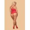 Боди Obsessive 838-TED-3 teddy opencrotch red XXL