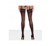 Чулки черный Obsessive Mixty stockings black S/M