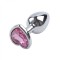 Анальная пробка Silver Heart Ligth Pink, M